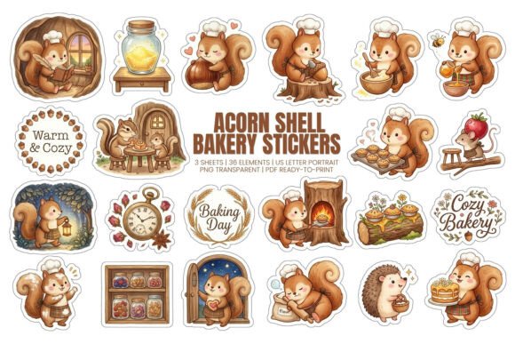 Download Acorn Shell Bakery Stickers - Sticker Collection