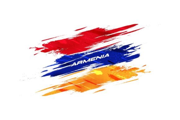 Download Armenia Flag with Brush Stroke Style - Stroke Collection
