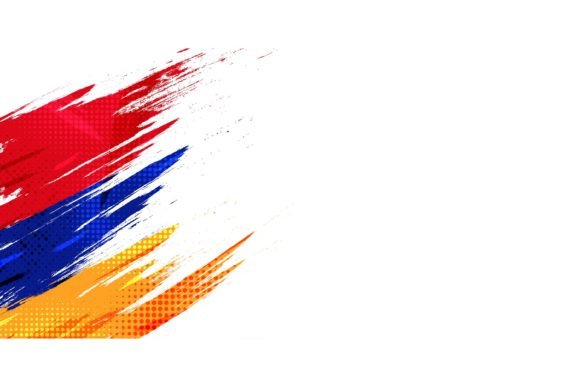 Download Armenia Flag with Brush Stroke Style - Stroke Collection