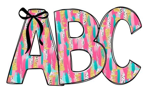 Download Brush Strokes Doodle Alphabet Set PNG - Stroke Collection