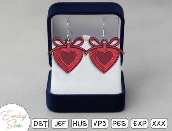 Download Romantic Love Earrings Embroidery Files - Embroidery files Collection