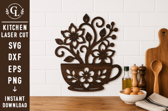 Download Kitchen Wall Decor SVG Laser Cut File - Wall decor Collection