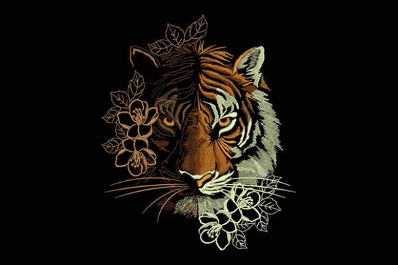 Download Tiger and Flower - Premium Resources
